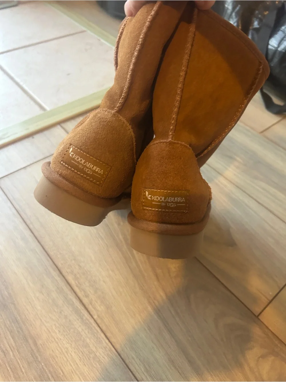 Koolaburra Chestnut Brown Short Suede Boots